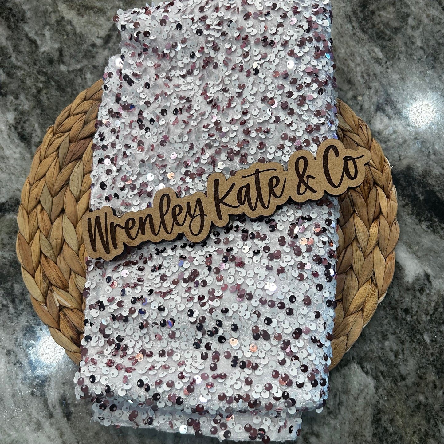 Pink & white sequins