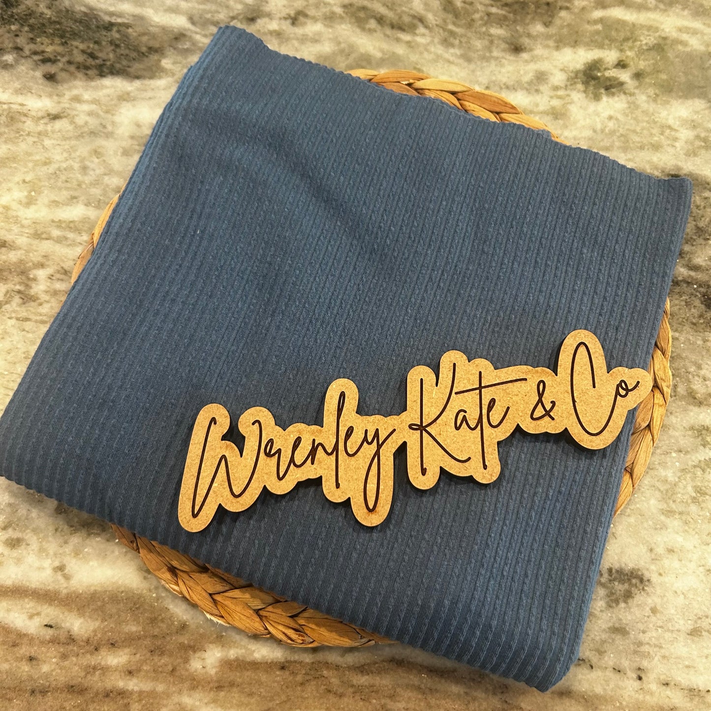 Vintage denim ribbed