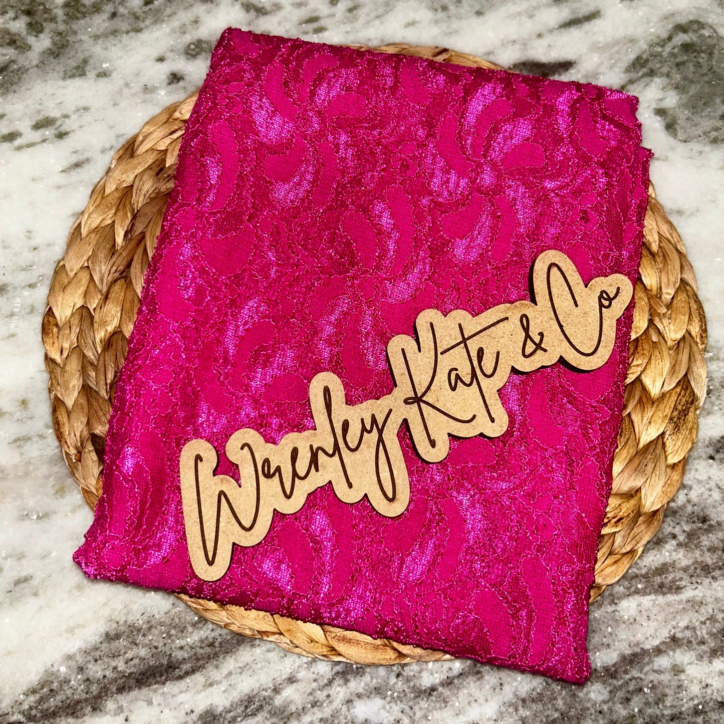 Hot pink lace