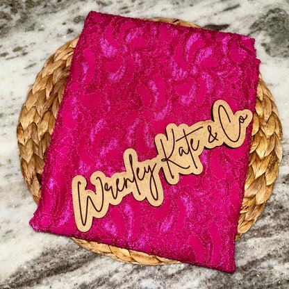 Hot pink lace